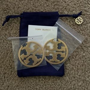 Brand new! Tory Burch Gold Miller Hoop Earrings
